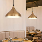 Antique Brass Dome Pendant Light view 2