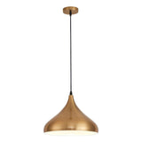 Antique Brass Dome Pendant Light view 4