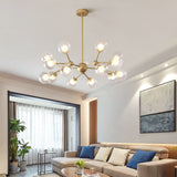 Antique Brass Globe Chandelier view 2