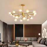 Antique Brass Globe Chandelier view 3