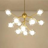 Antique Brass Globe Chandelier view 4