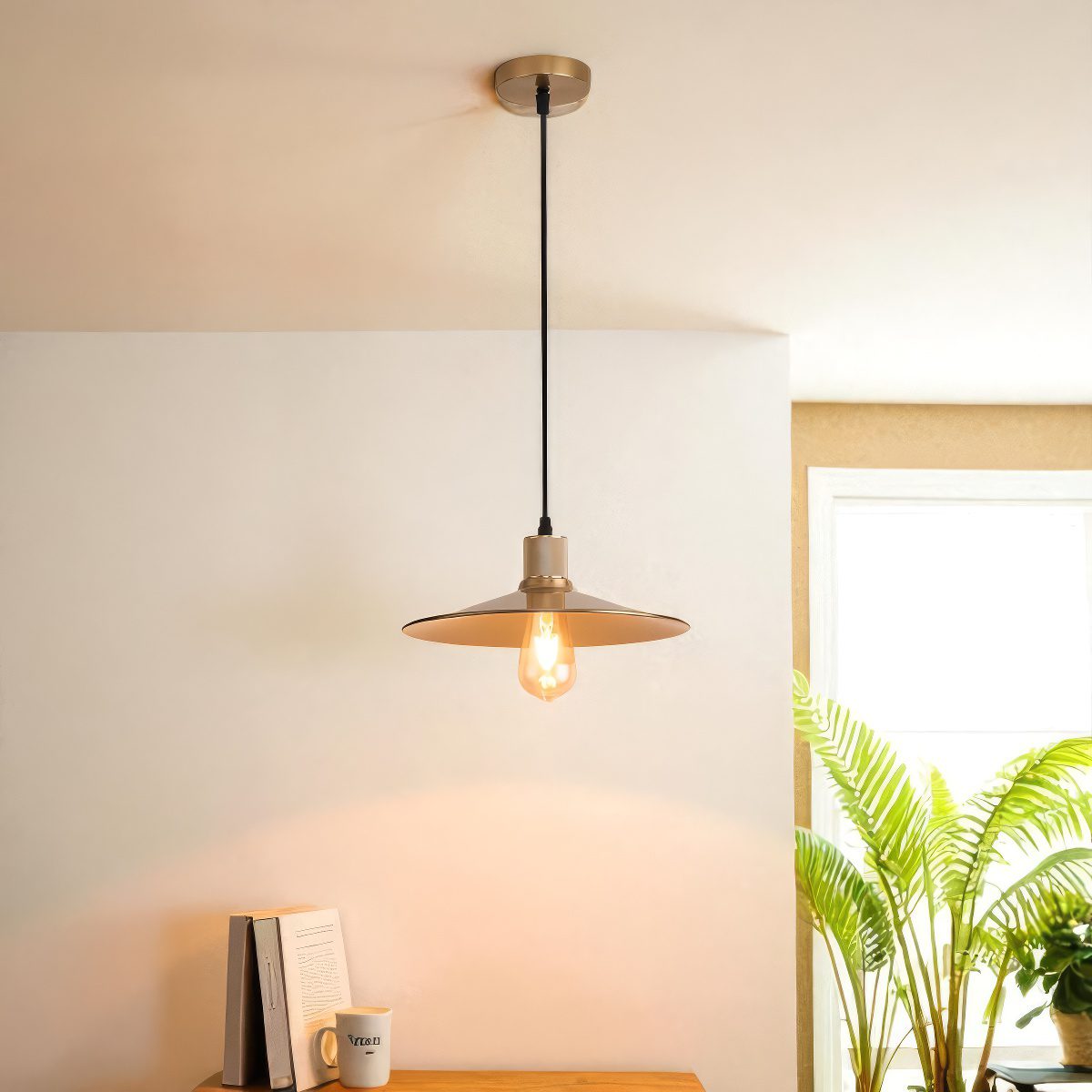 Antique Brass Pendant Light view 2