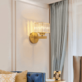 Antique Brass Ribbed Glass Wall Light view 2