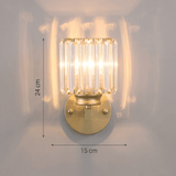 Antique Brass Ribbed Glass Wall Light view 6