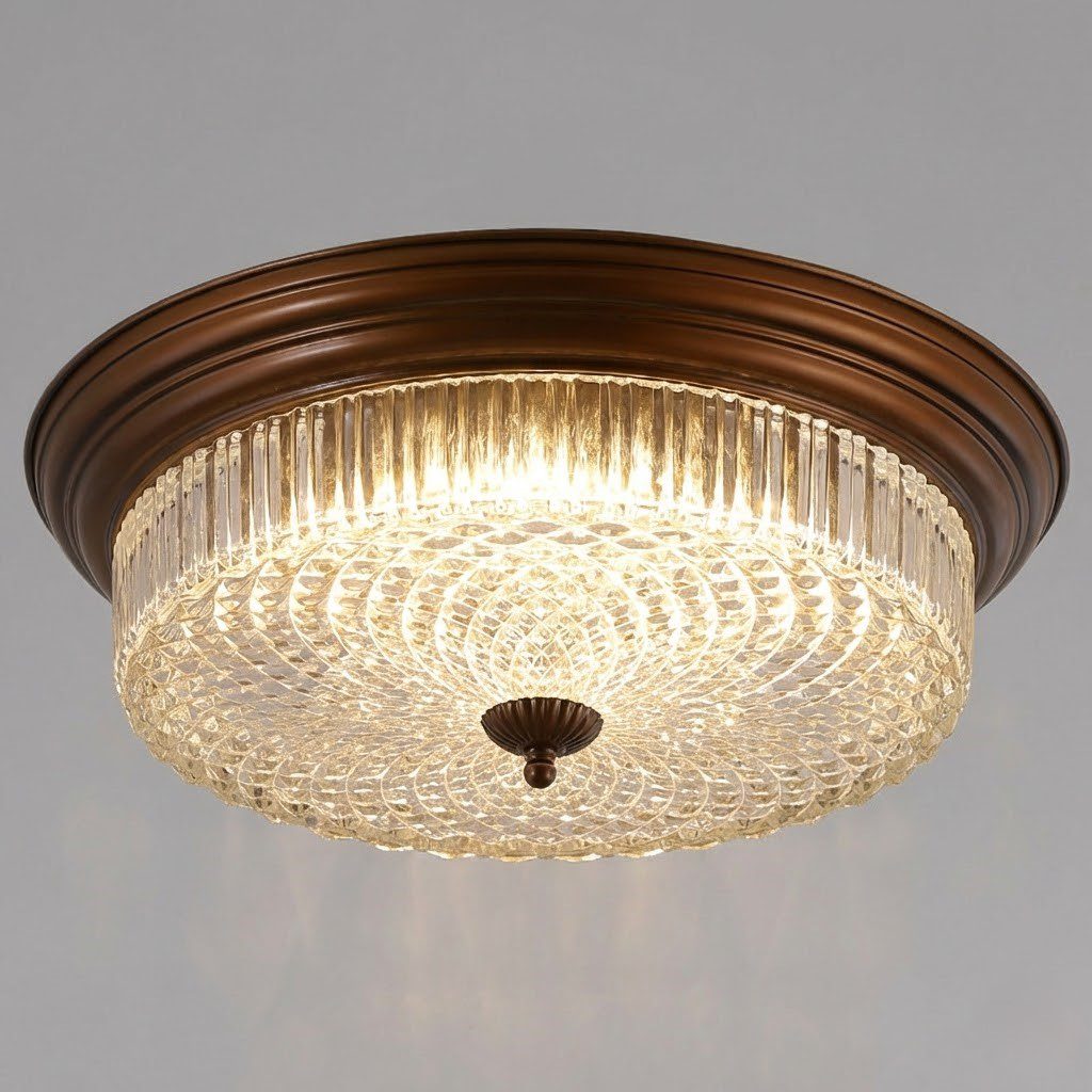 Antique Cut Glass Ceiling Light view 2