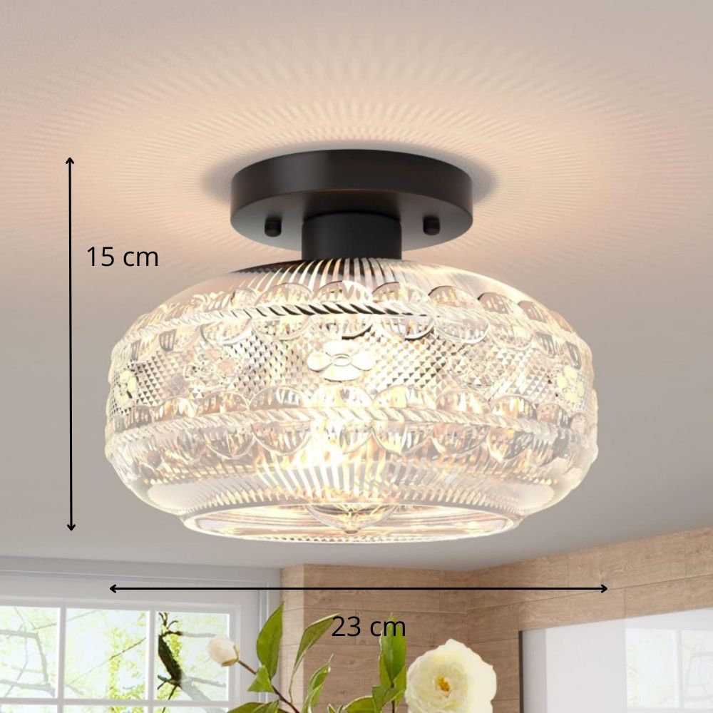 Antique Glass Ceiling Light view 4