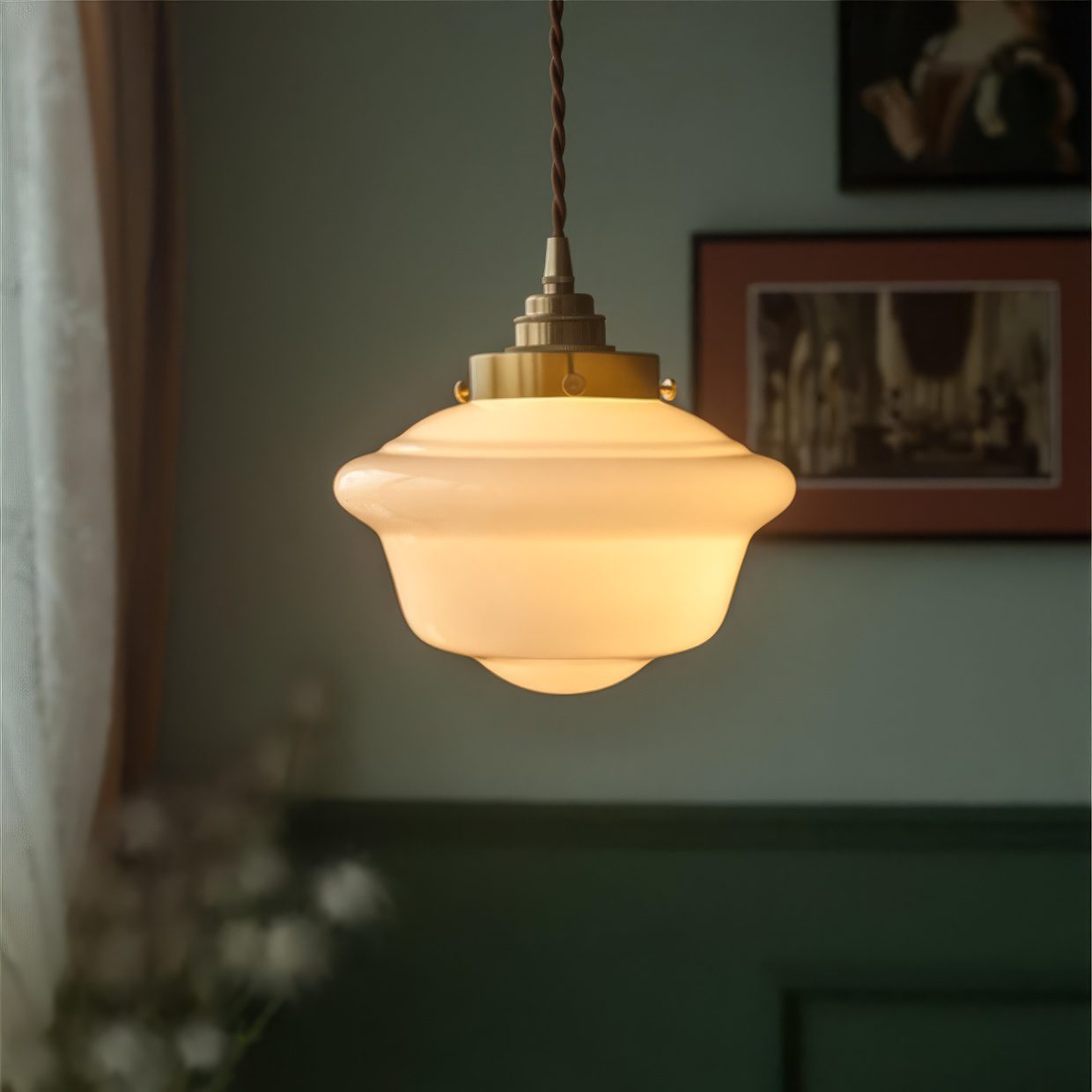 Antique Schoolhouse Pendant Light view 2