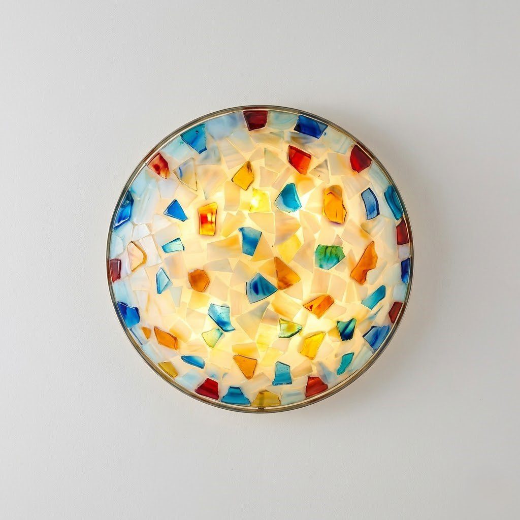 Antique Stained Glass Ceiling Light view 2