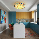 Antique Stained Glass Ceiling Light view 6