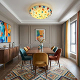 Antique Stained Glass Ceiling Light view 8