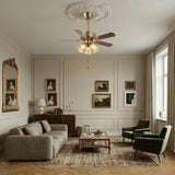Antique Style Ceiling Fans with Lights view 3