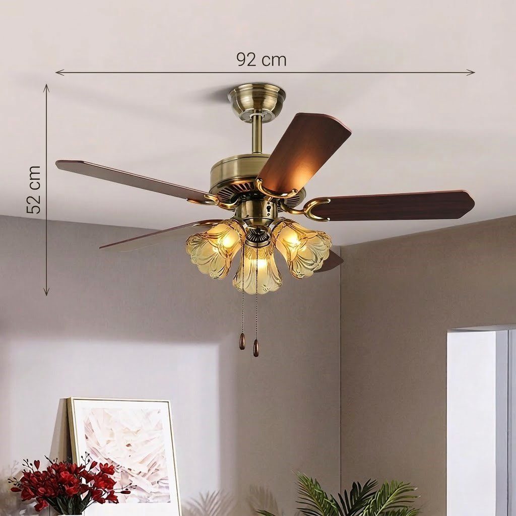 Antique Style Ceiling Fans with Lights view 7