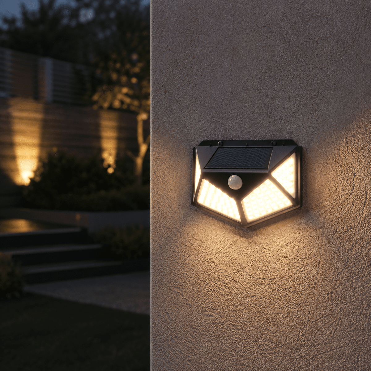 Applique murale exterieur solaire led avec detecteur de mouvement