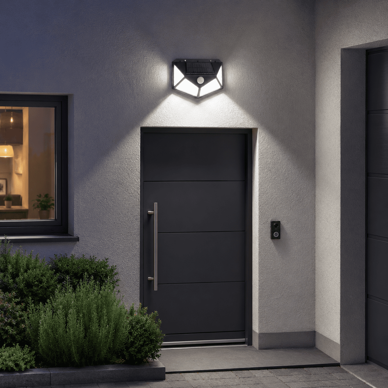 Applique murale exterieur solaire led avec detecteur de mouvement view 2