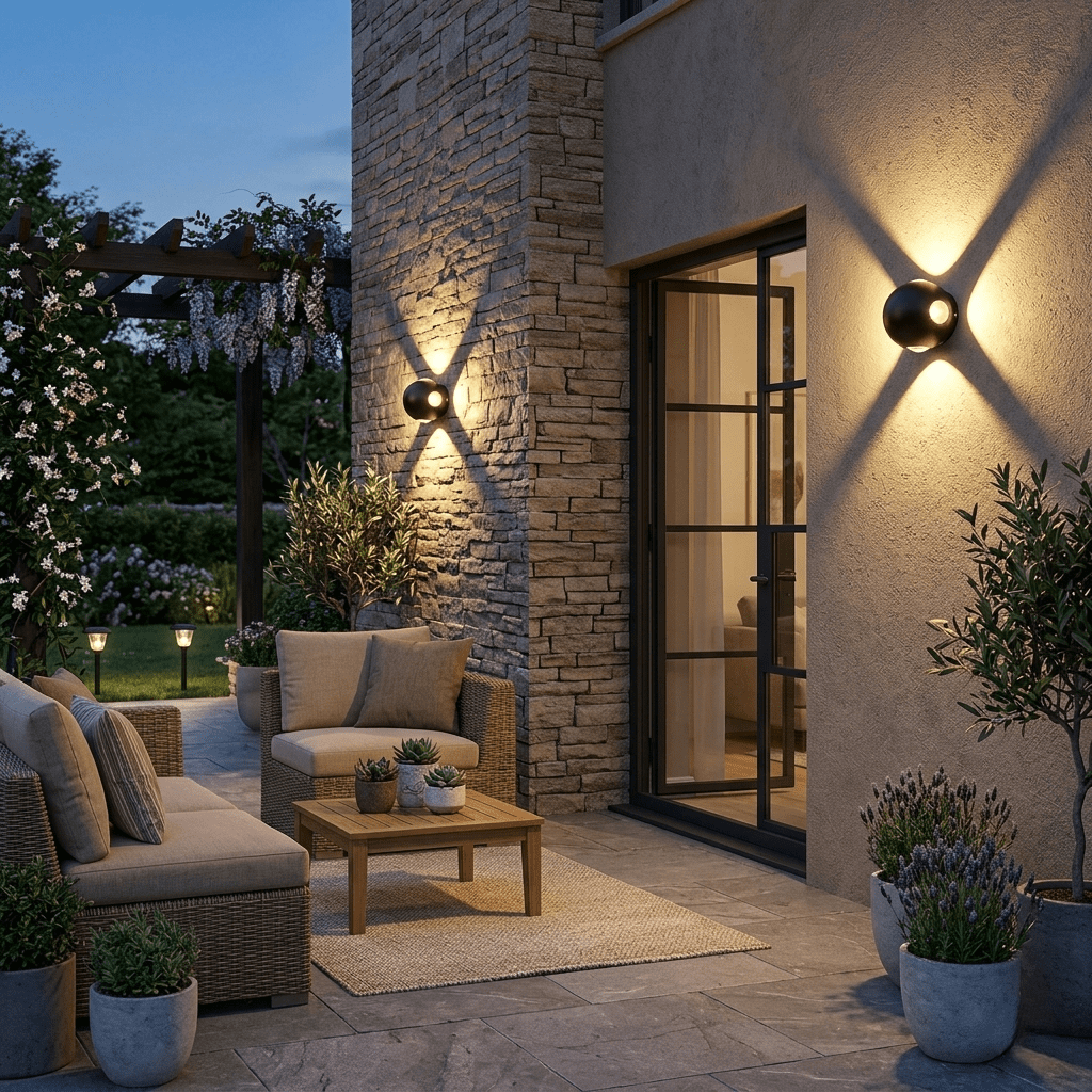 Applique murale led blanche extérieur view 2