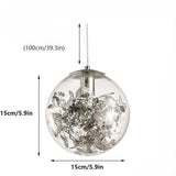 Suspension fleur boule en verre view 2