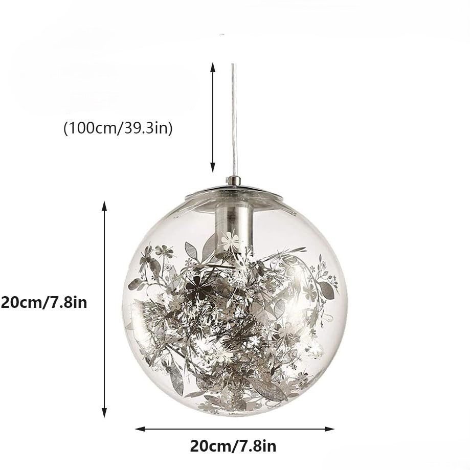 Suspension fleur boule en verre view 5
