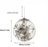 Suspension fleur boule en verre view 4