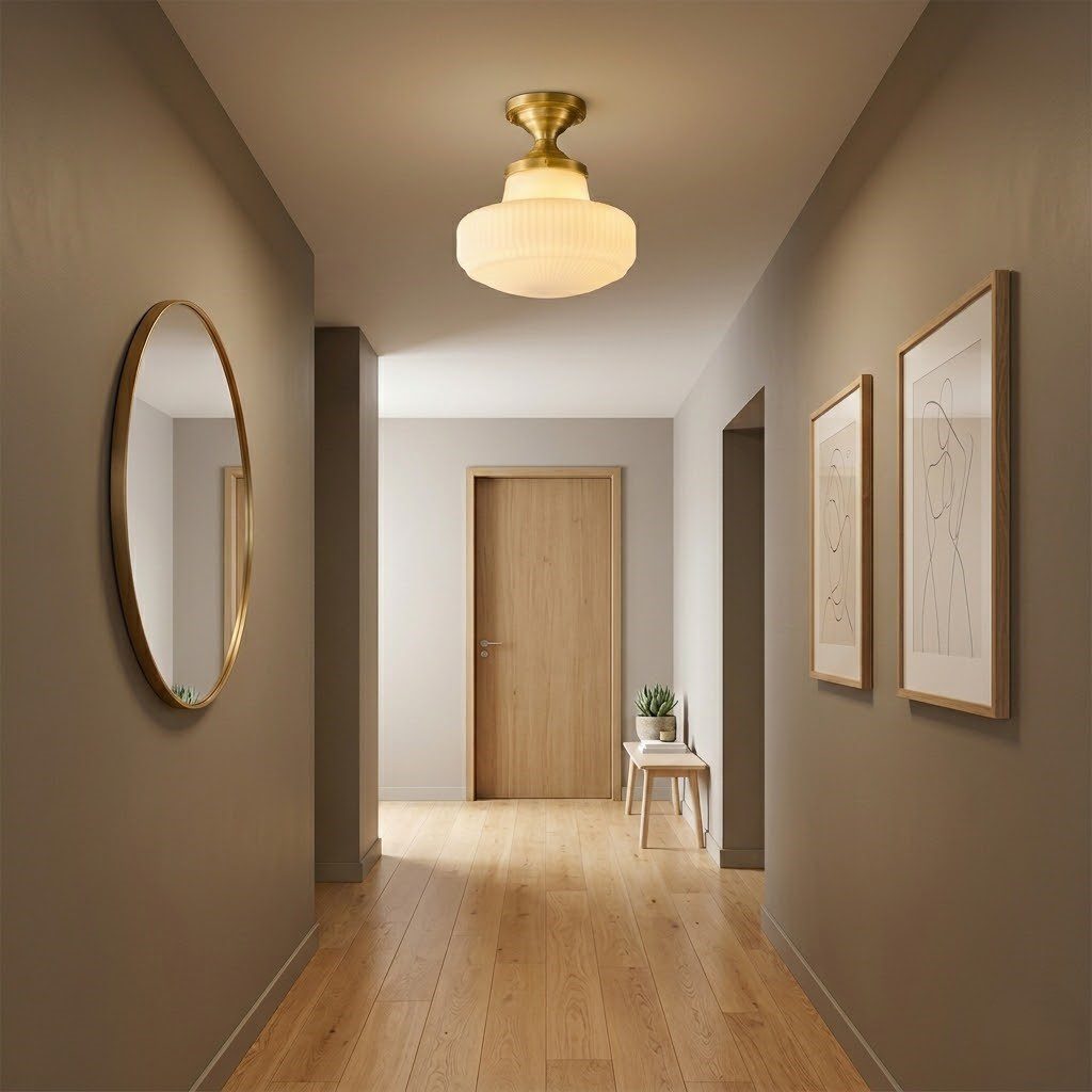Art Deco Opaline Ceiling Light view 1