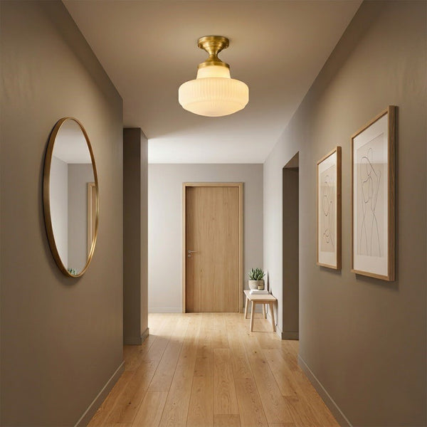 Art Deco Opaline Ceiling Light