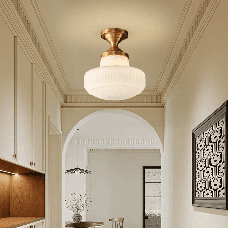 Art Deco Opaline Ceiling Light view 9