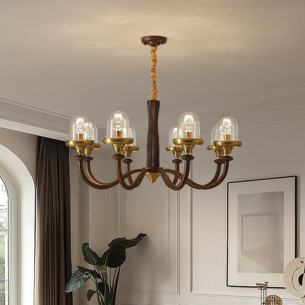 Art Deco Wooden Chandelier