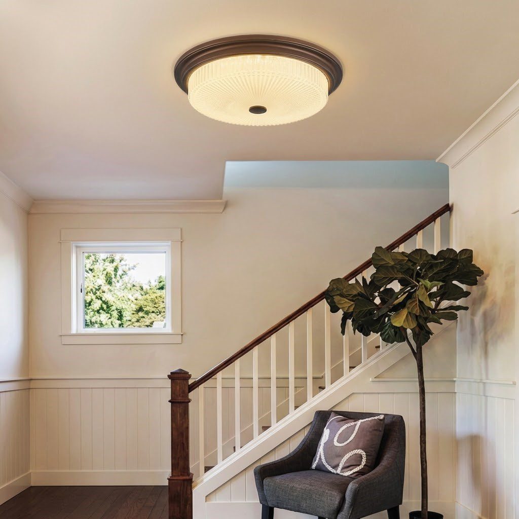 Art Deco Glass Ceiling Light view 7