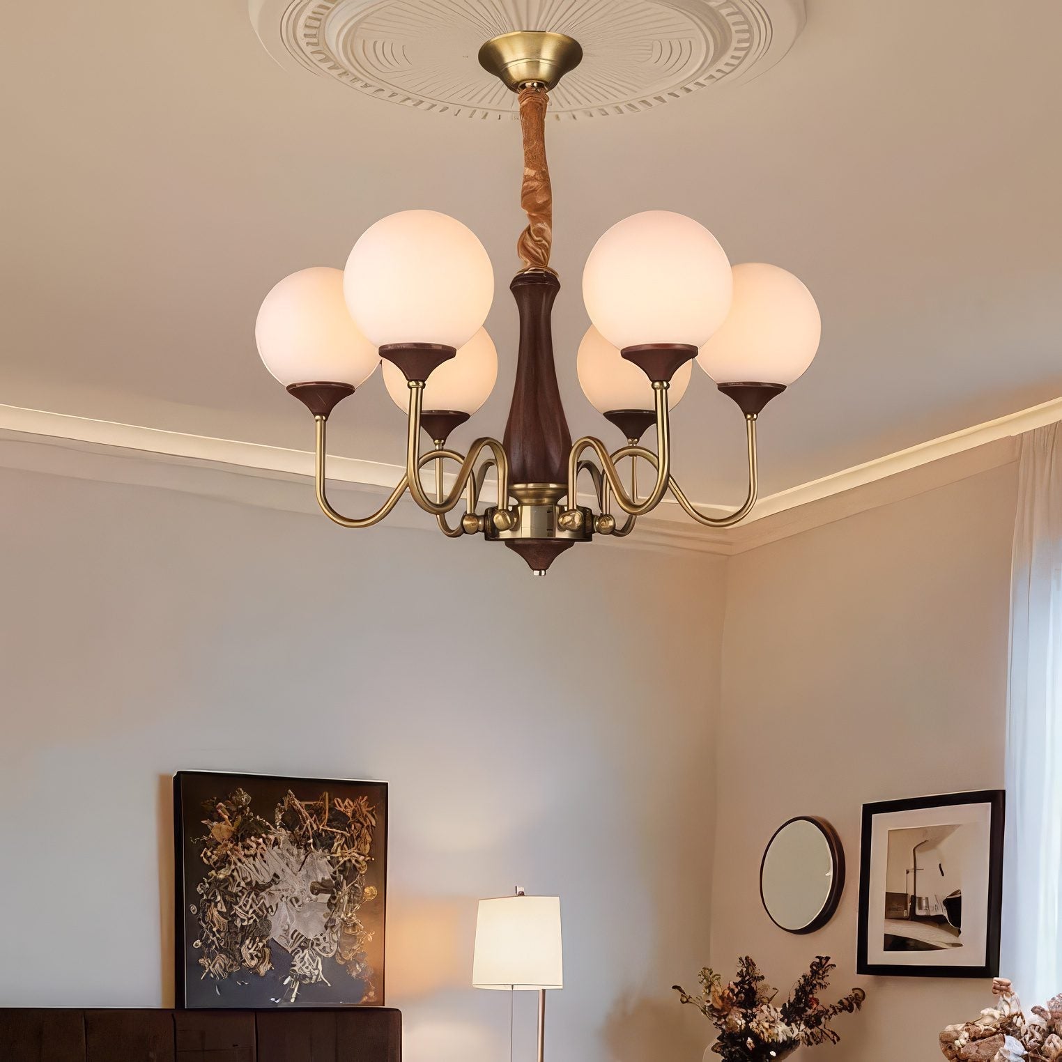 Art Deco Globe Chandelier view 1