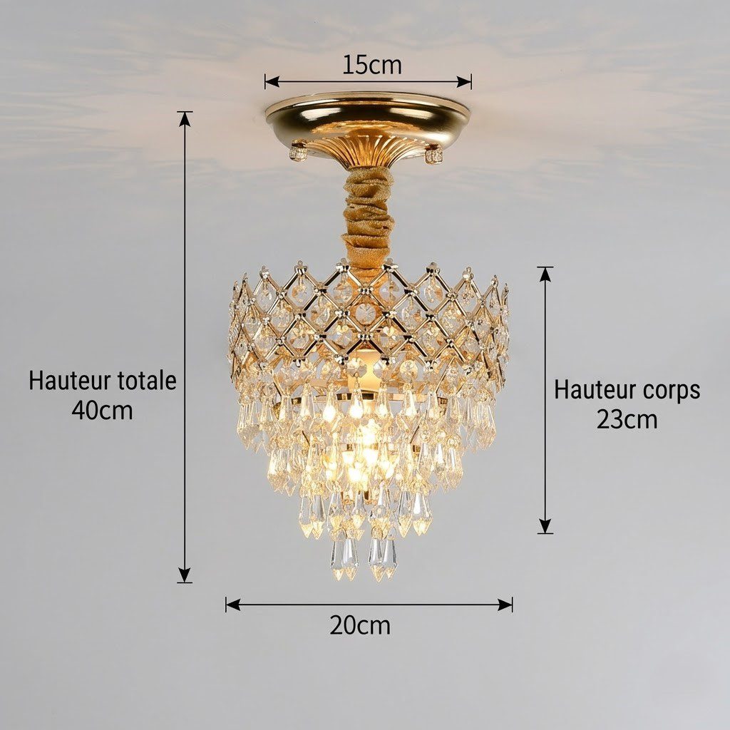 Art Deco Gold Chandelier view 2