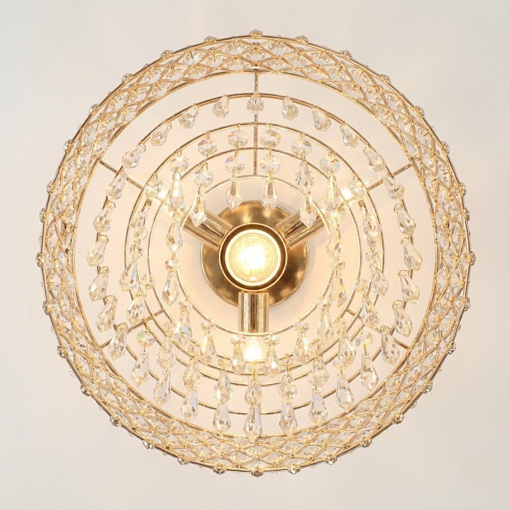 Art Deco Gold Chandelier view 3
