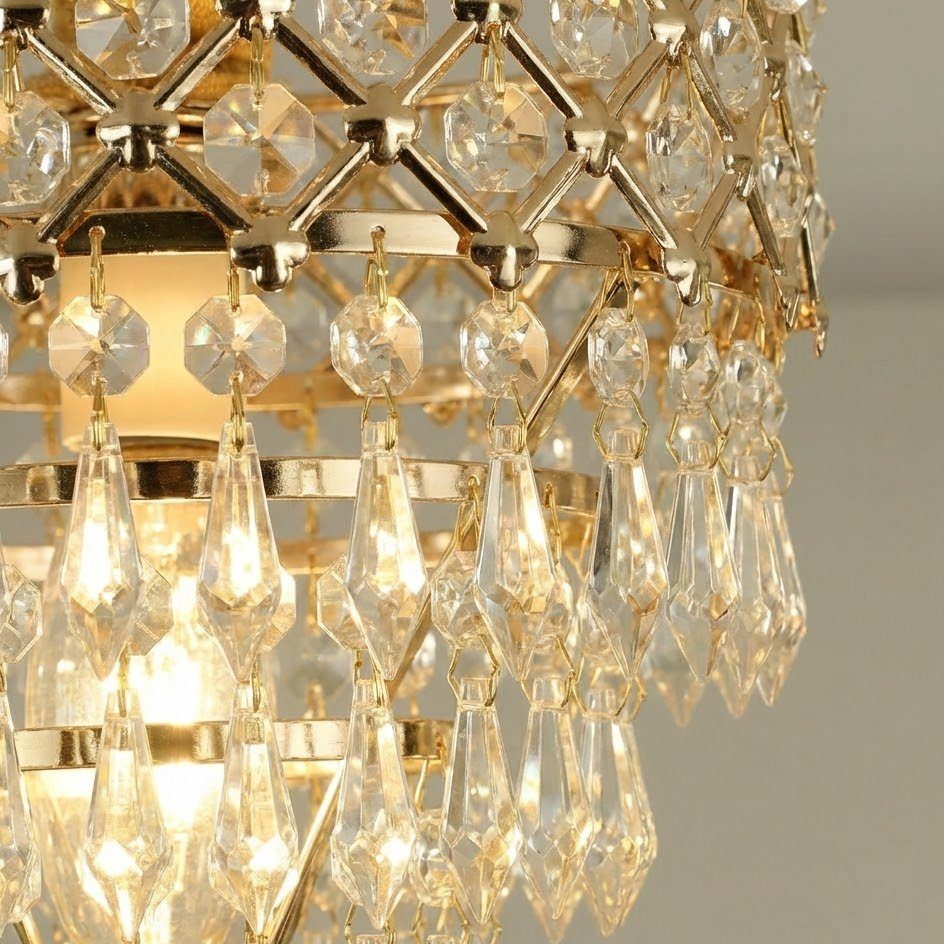 Art Deco Gold Chandelier view 6