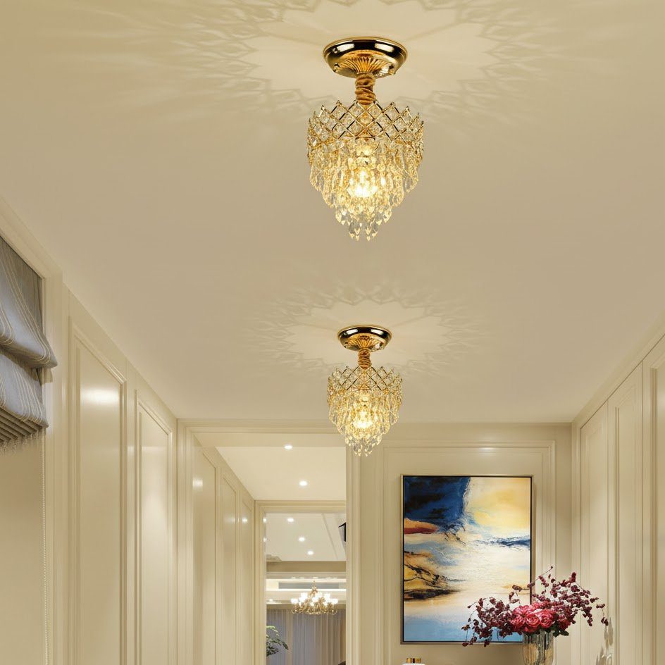 Art Deco Gold Chandelier view 9