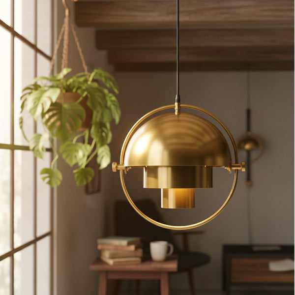 Art Deco Gold Pendant Light