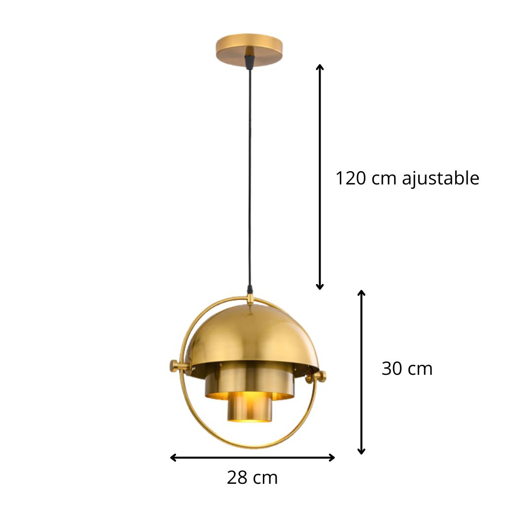 Art Deco Gold Pendant Light view 2