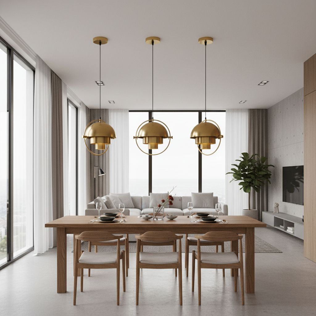 Art Deco Gold Pendant Light view 4