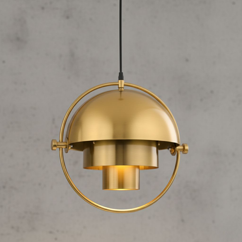 Art Deco Gold Pendant Light view 8