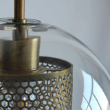 Brass and Glass Cylinder Pendant view 10