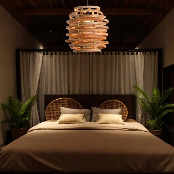 Warm Wood Pendant Light