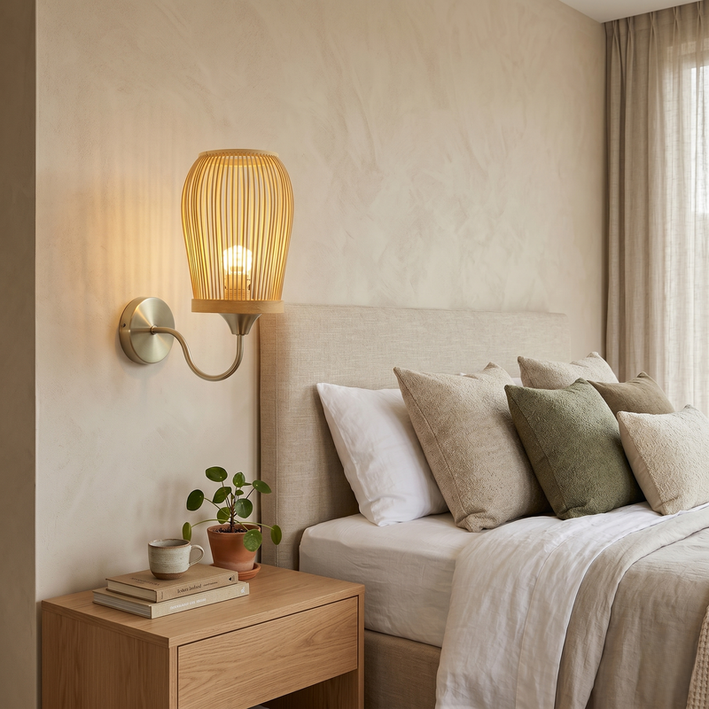 Bamboo Brass Wall Light