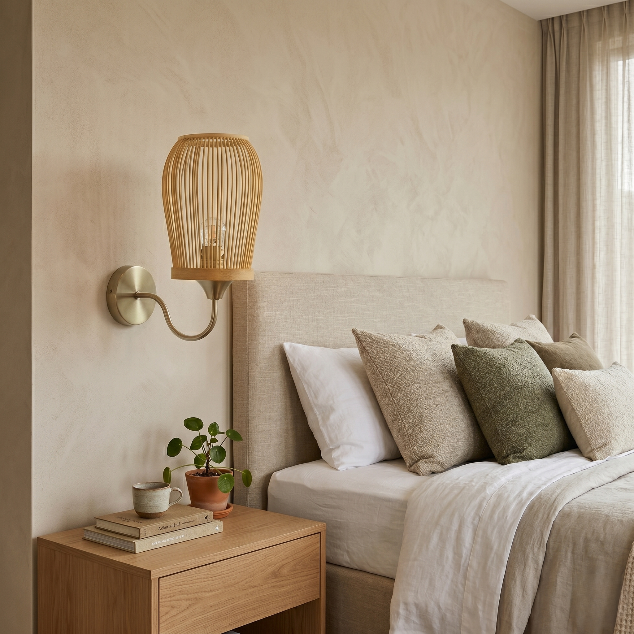 Bamboo Brass Wall Light view 5