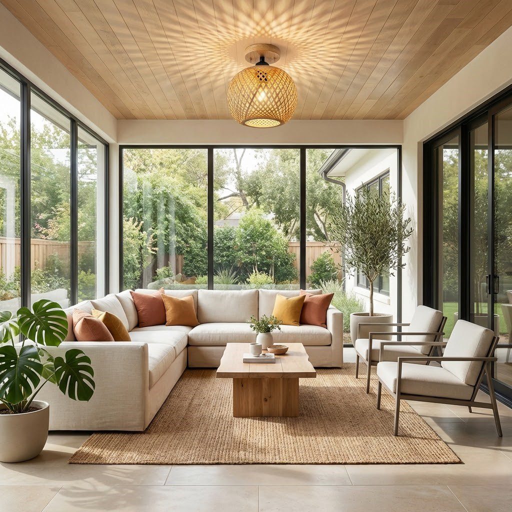 Bamboo Ceiling Light view 4