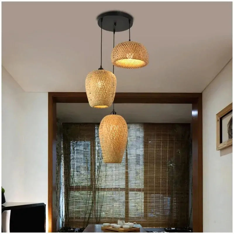 Bamboo Cluster Pendant Light view 3