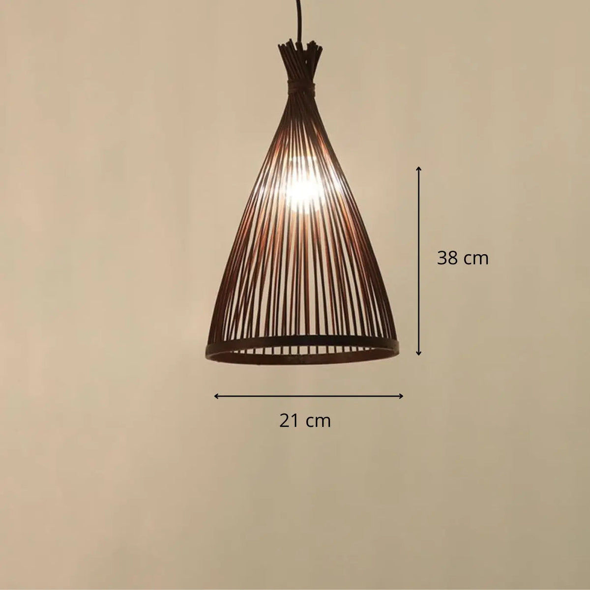 Bamboo Cone Pendant Light - image 15 view 15