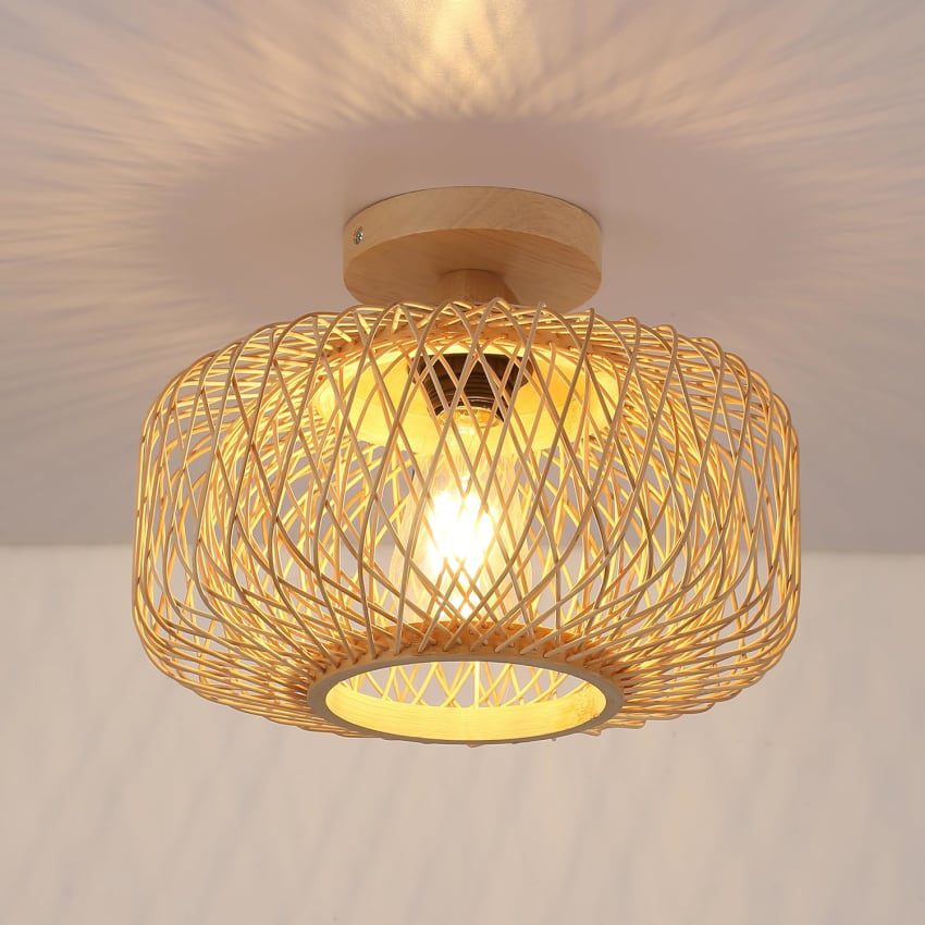 Bamboo Flush Ceiling Light view 10
