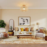 Bamboo Flush Ceiling Light view 2