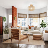 Bamboo Flush Ceiling Light view 6
