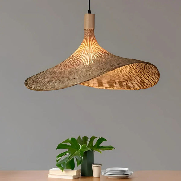 Bamboo Hat Pendant Light