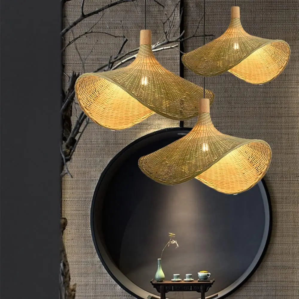 Bamboo Hat Pendant Light view 11