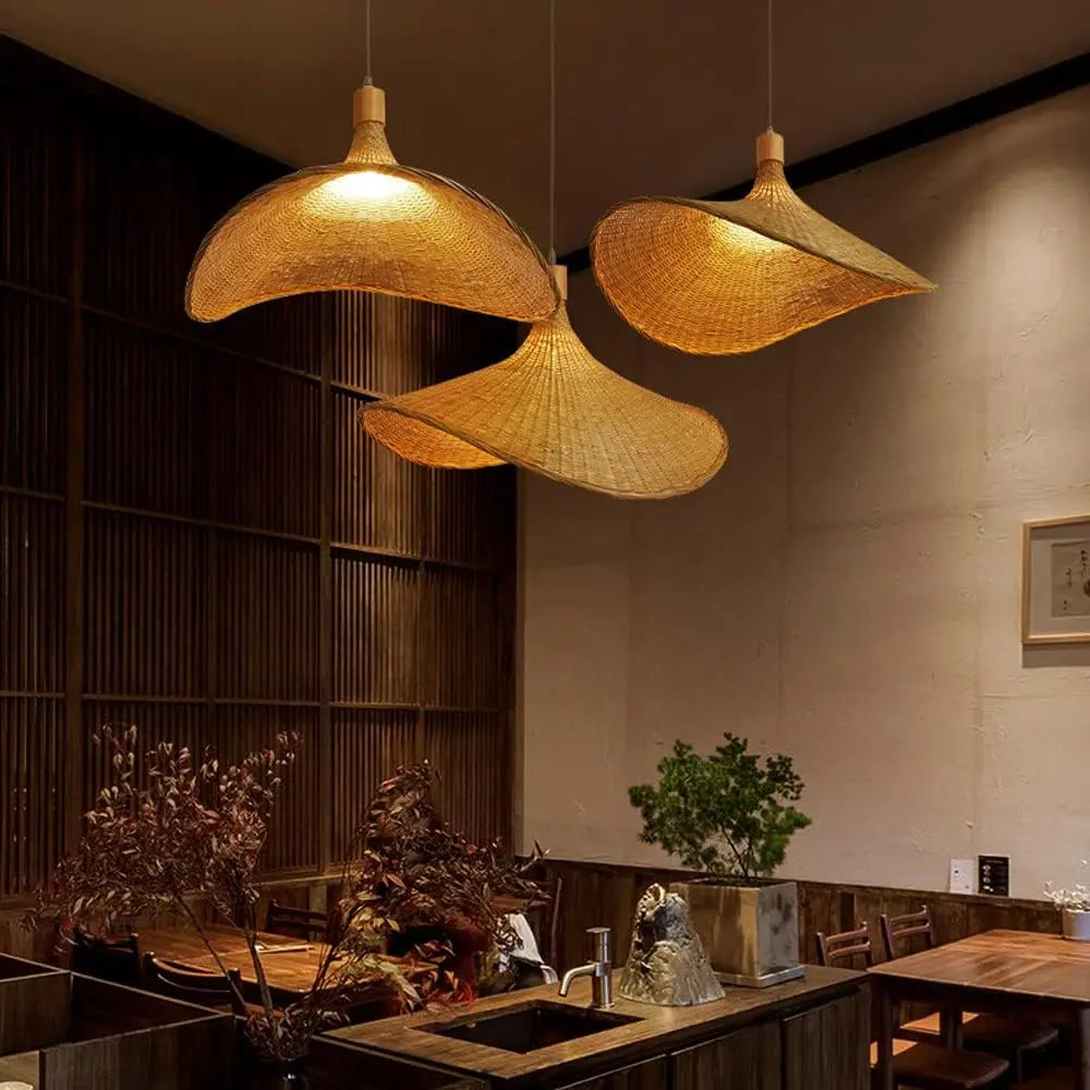 Bamboo Hat Pendant Light view 13