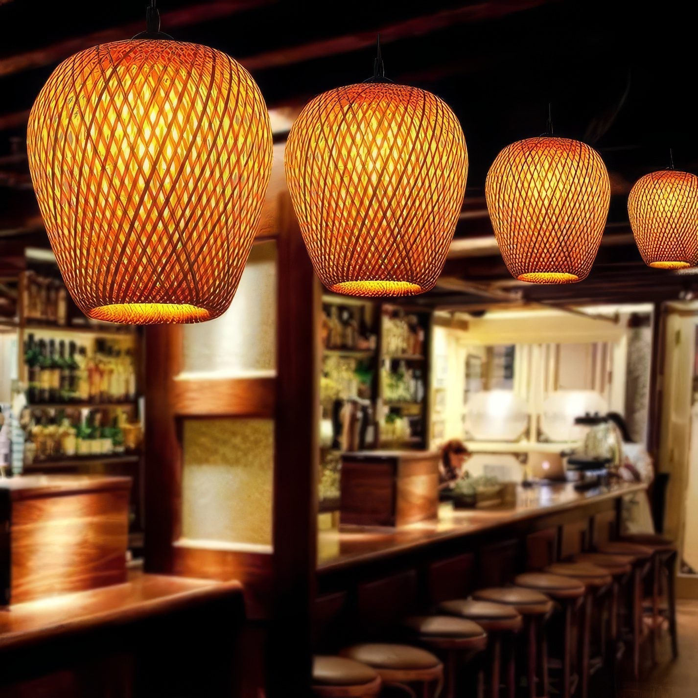 Bamboo Lamp Shade view 9